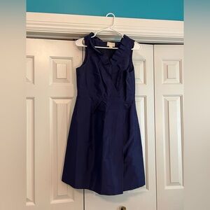 J. Crew Navy Blue Sleeveless Cowl Neck A-Line Mini Dress